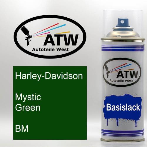 Harley-Davidson, Mystic Green, BM: 400ml Sprühdose, von ATW Autoteile West.